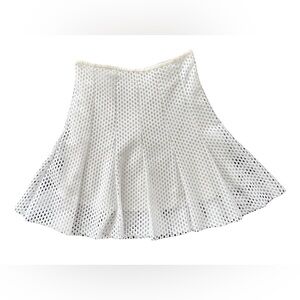 Sandro Paris Skirt White Eyelet A-Line Size 1 Small$265